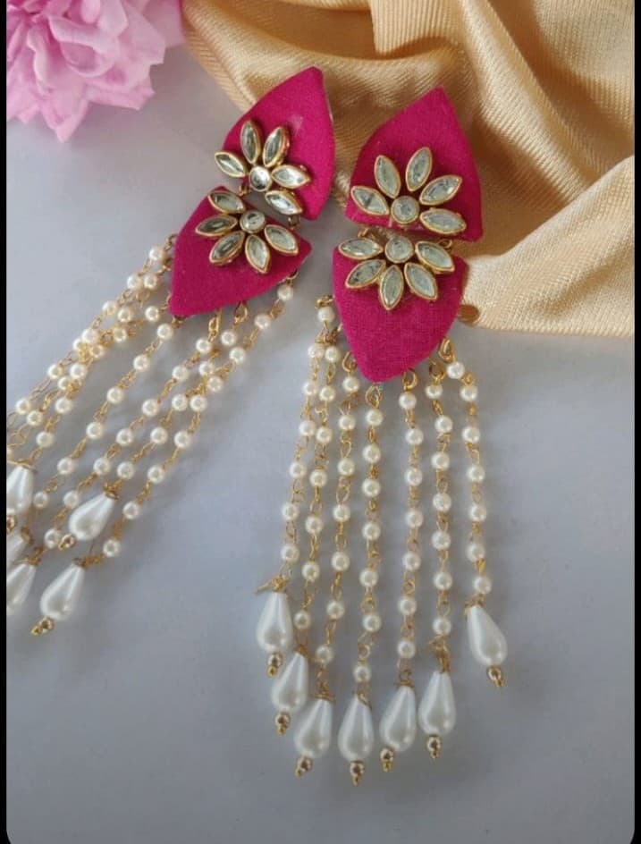 Ambréa Shine Kundan Pearl Drop Earrings for Women | Limited Edition Party Wear Jewelry by Velaora Jewels